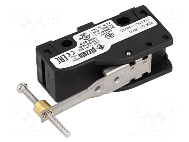 Microswitch SNAP ACTION; 6A/250VAC; 5A/24VDC; SPDT; ON-(ON); MK PIZZATO ELETTRICA MKV11R60