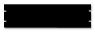PANEL, STEEL, BLACK, 3U, FORMED PBFS19005BK2