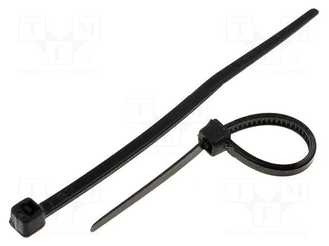Cable tie; L: 75mm; W: 2.4mm; black; polyamide; 78.5N; Ømax: 15mm KSS WIRING CV-075B