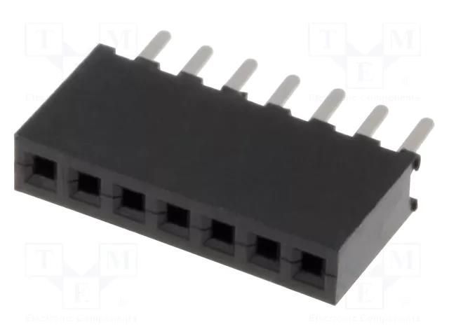 Connector: pin strips; socket; female; PIN: 7; straight; 1.27mm; THT CONNFLY DS1065-01-1X7S8BV