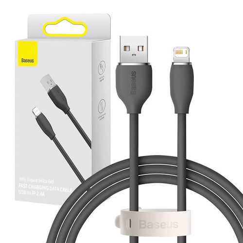 Baseus Jelly  cable USB to Lightning, 2,4A, 1,2m (black), Baseus CAGD000001