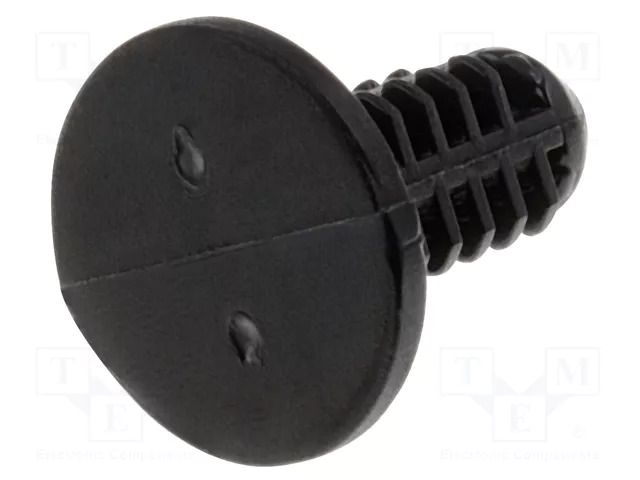 Rivet; polyamide; black; push-in; Ømount.hole: 4.7mm; UL94V-2 KSS WIRING SR-0512BK