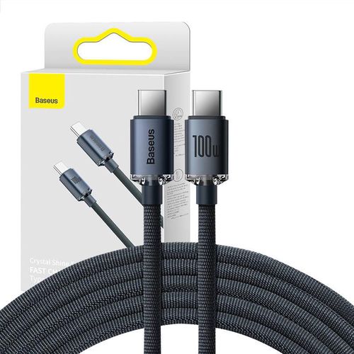 Baseus Crystal Shine cable USB-C to USB-C, 100W, 2m (black), Baseus CAJY000701