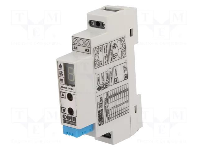 Electronic hygrotherm; Temp: -25÷70°C; 24÷230VDC; 24÷230VAC; IP20 COBI ELECTRONIC CV-RC