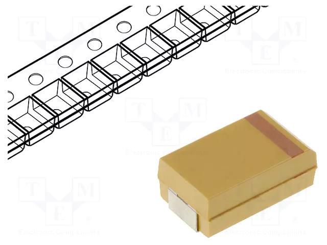 Capacitor: tantalum; 330uF; 10VDC; SMD; D; 2917; ±10%; -55÷125°C KEMET T491D337K010AT