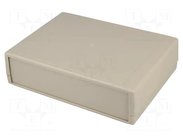 Enclosure: with panel; X: 190mm; Y: 140mm; Z: 50mm; ABS; grey; IP43 COMBIPLAST CP-2055M