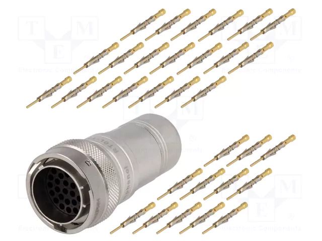 Connector: circular; plug; for cable; PIN: 32; male; crimped; RT360 AMPHENOL RT0W61832PNH-K