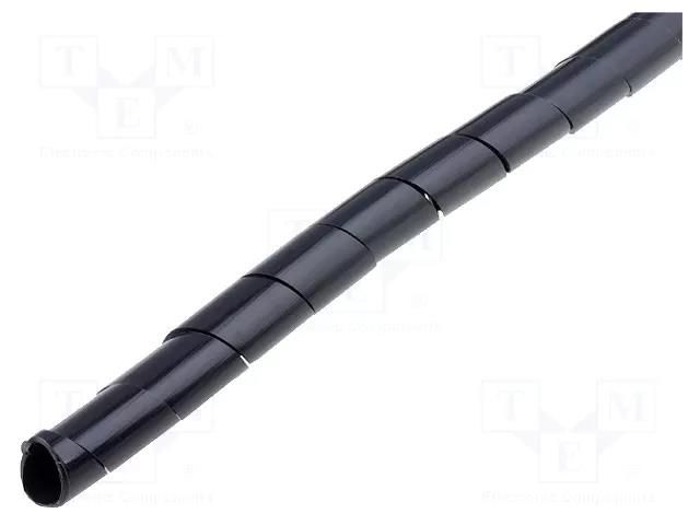 Spiral wrapping; ØBundle : 5÷20mm; polyetylene; black; L: 10m KURANT SW-5/BK