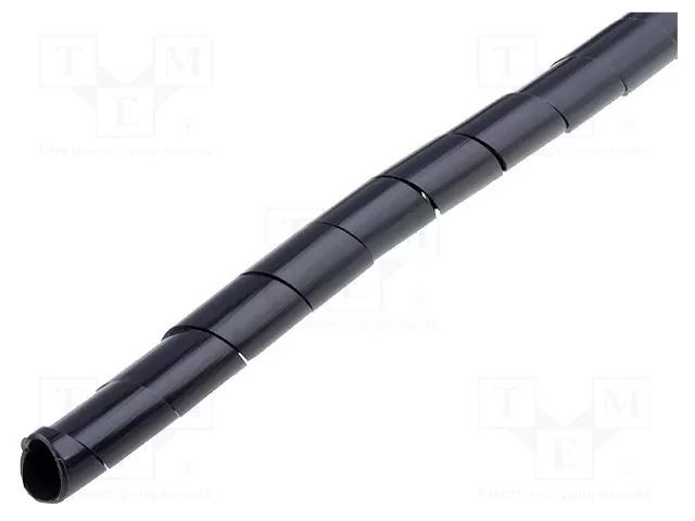 Spiral wrapping; ØBundle : 3÷10mm; polyetylene; black; L: 10m KURANT SW-3/BK