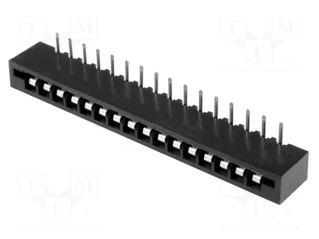 Connector: FFC/FPC; angled 90°; PIN: 16; Non-ZIF; THT; tinned; 20mΩ CONNFLY DS1020-16RT1D