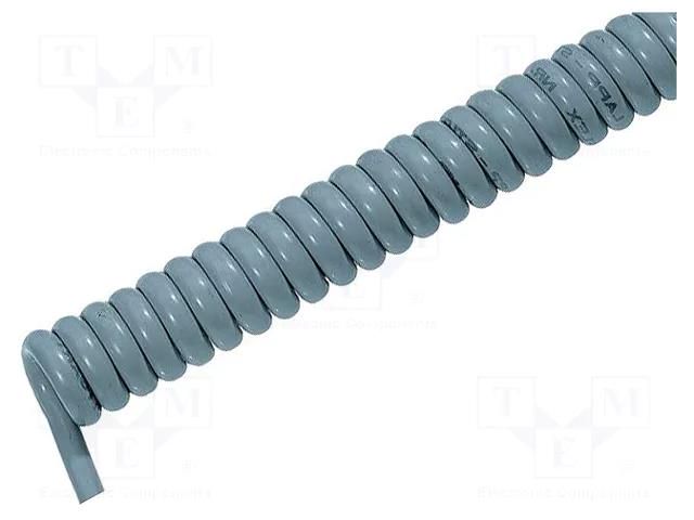 Wire: coiled; ÖLFLEX® SPIRAL 400 P; 5G1mm2; unshielded; PUR; grey LAPP SP400P-5G1/1500