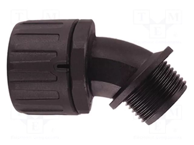 45° angled connector; Thread: PG,outside; polyamide; HelaGuard HELLERMANNTYTON HG16-45-PG13-PA66