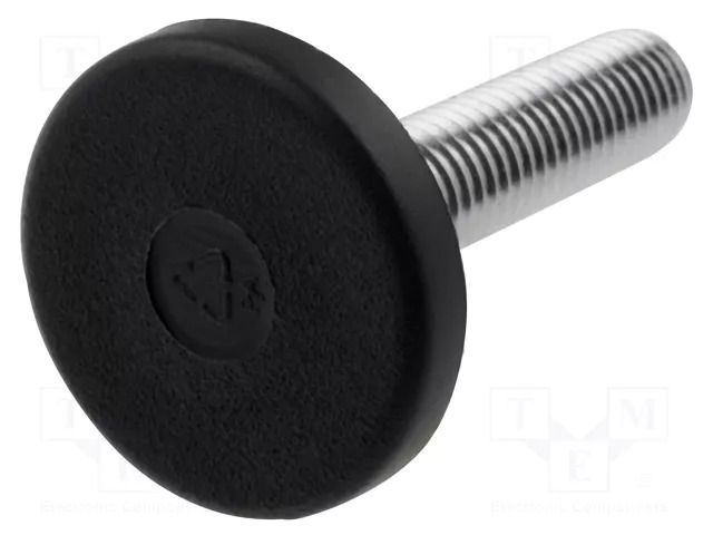 Foot; rigid,with lever; Base dia: 40mm; M8; technopolymer PA ELESA+GANTER LX.40-SW17-M8X12