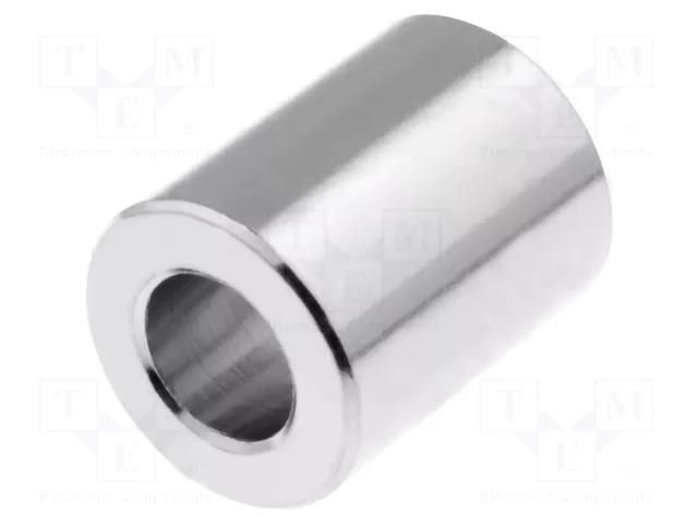 Spacer sleeve; 9mm; cylindrical; brass; nickel; Out.diam: 4mm DREMEC DR314/2.1X9