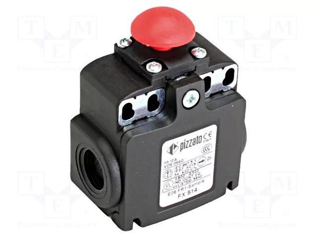 Limit switch; mushroom head plunger; NO + NC; 10A; max.500VAC PIZZATO ELETTRICA FX514