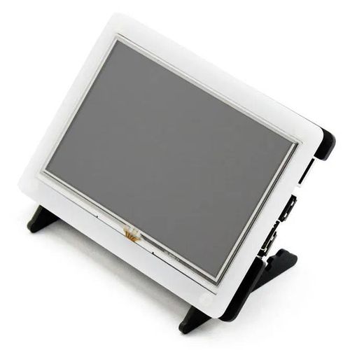 Touch screen - resistive LCD 5'' 800x480px - HDMI + USB for Raspberry Pi + case - Waveshare 11018 WSR-08872 5903351245098