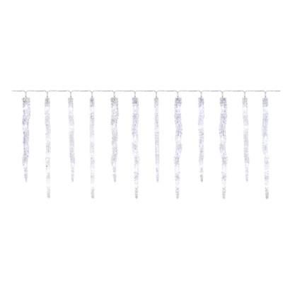 LED Christmas garland – icicles, 12 pcs, 3.6 m, indoor and outdoor, cool white, EMOS DCPC07 8592920099353