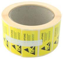 LABEL, ESD CAUTION, 25MM X 50MM, YELLOW 055-0084