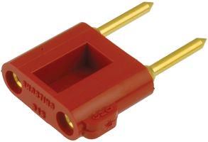 BANANA PLUG, SHORTING BAR TIP, 5A, RED 3452-2