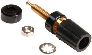 BINDING POST, 15A, TURRET, BLACK 3750-0