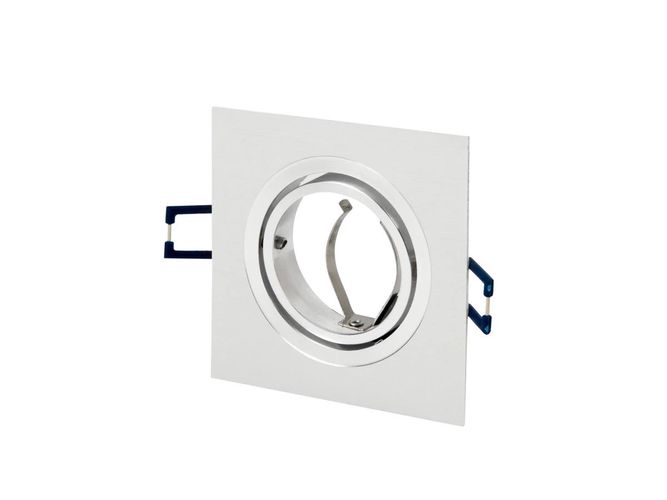 LEDOM Downlight alu. square white brushed adjustable 240683 5901583240683