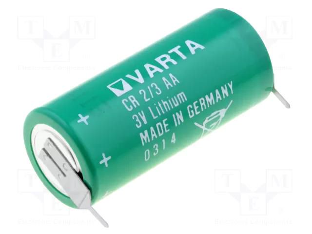 Battery: lithium; 2/3AA,2/3R6; 3V; 1350mAh; non-rechargeable VARTA MICROBATTERY BAT-CR2/3AASLF2P/V