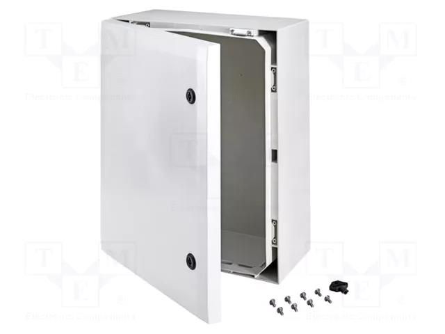 Enclosure: wall mounting; X: 400mm; Y: 500mm; Z: 210mm; ARCA; grey FIBOX ARCA504021
