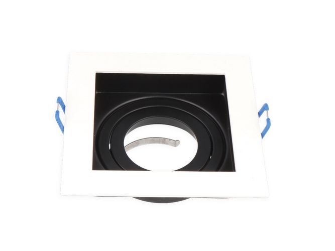 Recessed downlight 16MR/GU10, square, adjustable white/black, LED line 241307 5901583241307