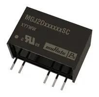 DC-DC CONVERTER, 2 O/P, 2W MGJ2D121515SC