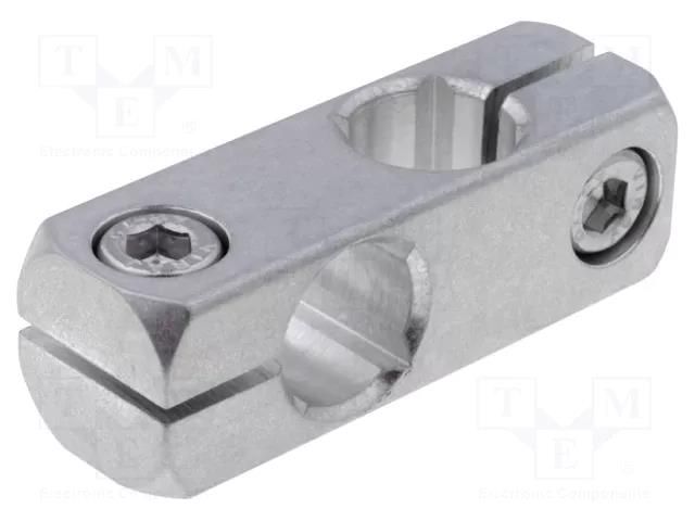 Mounting coupler; cross; aluminium; D: 12mm; S: 10mm; W: 16mm; H: 16mm ELESA+GANTER GN474-B12-B12-MT
