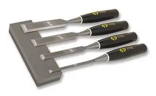 WOOD CHISEL SET & STONE, 5 PCS T1180