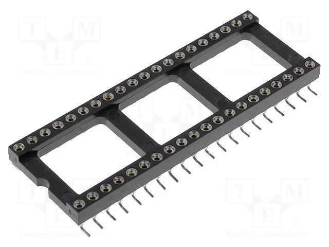 Socket: integrated circuits; DIP40; Pitch: 2.54mm; precision; SMT CONNFLY GOLD-40P-SMD