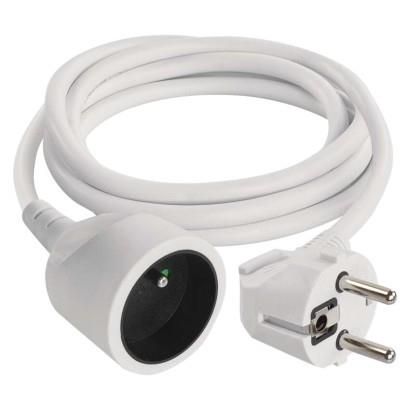 Extension Cord 1.5 m / 1 socket / white / PVC / 1 mm2, EMOS P0111 8595025309662