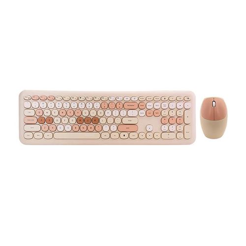 Wireless keyboard + mouse set MOFII 666 2.4G (beige), MOFII SMK-666395AG Beige