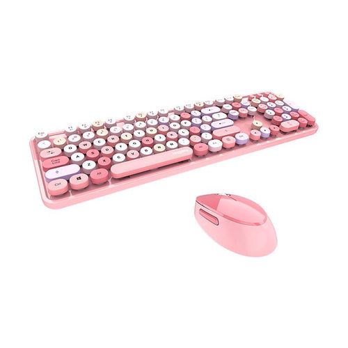 Wireless keyboard + mouse set MOFII Sweet 2.4G (pink), MOFII SMK-623387AG Pink