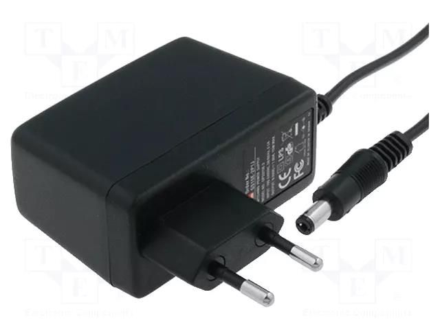 Power supply: switching; mains,plug-in; 7.5VDC; 1.6A; 12W; 72% MEAN WELL GS15E-11P1J