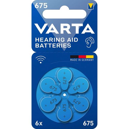 Hearing Aid Batteries Type 675 6-Blister 24600101416 4043752393545