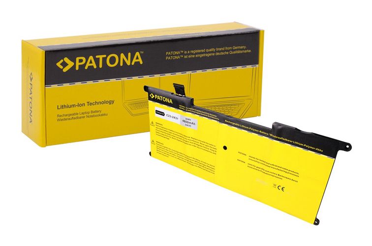 PATONA Battery f. Asus UX21 Series Ultrabook UX21 UX21A UX21E UX21E-DH52 C23U, PATONA 2463 4055655176736