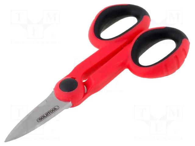 Scissors; for cables; 140mm; cable Ø0,5mm max GOLDTOOL GT-375
