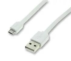 CABLE, USB 2.0 A-MICRO B PLUG, 1M, WHT 11.02.8761