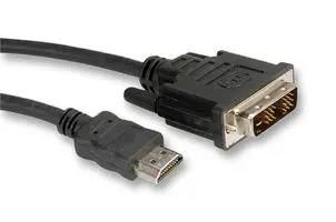 DVI CABLE, DVI PLUG-HDMI PLUG, 10M,BLACK 11.04.5553