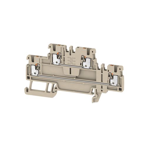 Multi-tier modular terminal, PUSH IN, 1.5 mm², 500 V, 16 A, Number of levels: 2, dark beige, orange Weidmuller 2469370000 04050118485387