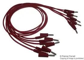 SILICON TEST LEAD SET, RED, 1M, PK5. HZ10R