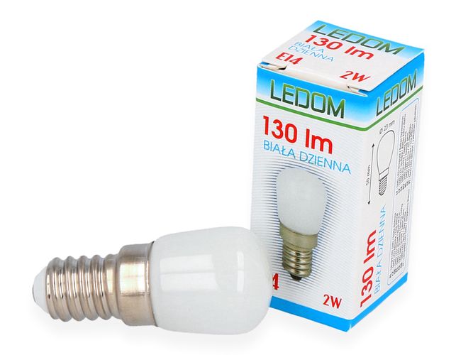 Светодиодная лампа E14 220-240V 2W 130lm 4000K, LEDOM 247897 5901583247897