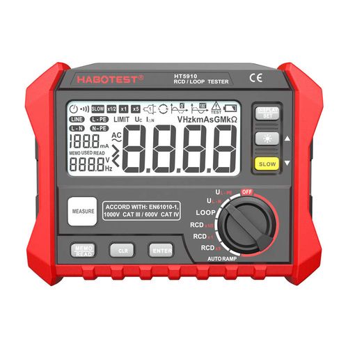 Digital RCD / Loop Resistance Tester Habotest HT5910, Habotest HT5910