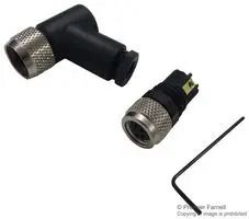 SENSOR CONNECTOR, M8, RCPT, 4POS, CABLE 1-2120957-1