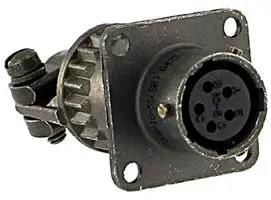 CIRCULAR CONNECTOR, RCPT, 16-8, FLANGE PT00A16-8SX-SR