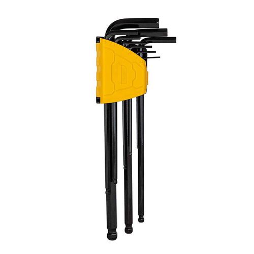 Extra-Long Ball End Hex Key Set Deli Tools EDL232309H, 1.5-10mm, 9pcs, Deli Tools EDL232309H