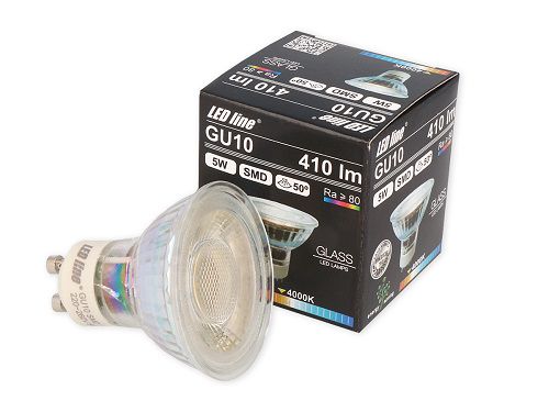 LED lamp GU10, 5W, 220-260V, 410lm, 50°, 4000K neutraalne valge, LED line 248313 5901583248313