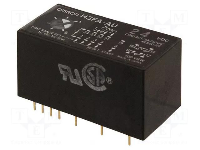 Timer; 0,1s÷10min; SPST-NO + SPST-NC; 250VAC/3A; 24VDC; PCB OMRON H3FA-AU-24DC